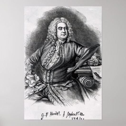 George Frederick Handel, 1749 Poster (Voorkant)