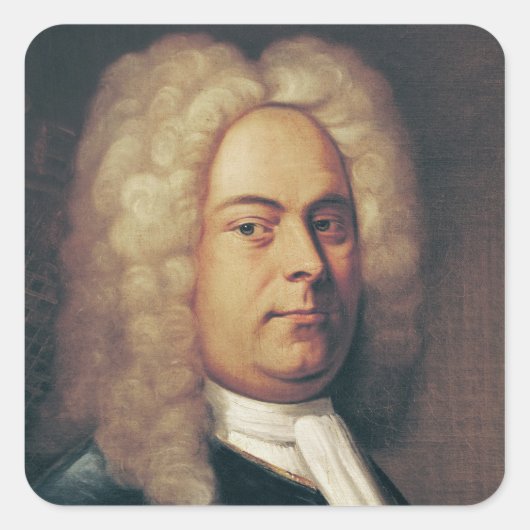 George Frederick Handel Vierkante Sticker (Voorkant)