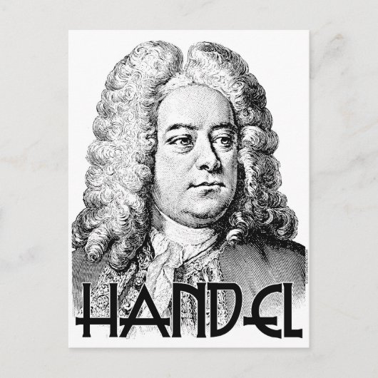 George Frideric Handel Briefkaart (Voorkant)