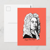 George Frideric Handel Briefkaart (Voorkant / Achterkant)