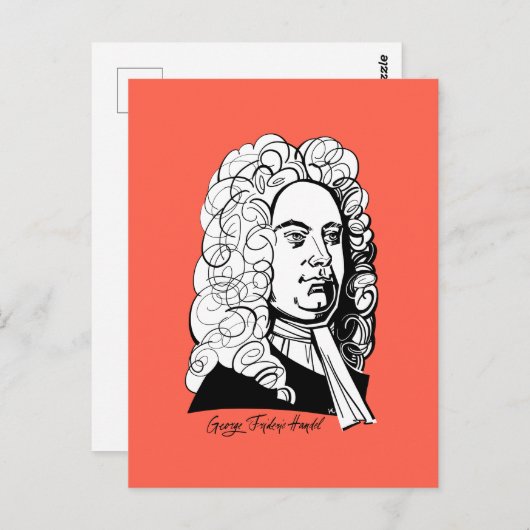 George Frideric Handel Briefkaart (Voorkant / Achterkant)