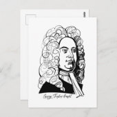 George Frideric Handel Briefkaart (Voorkant / Achterkant)