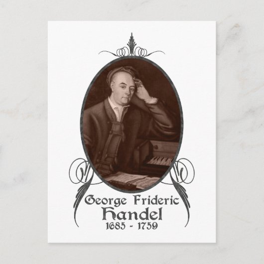 George Frideric Handel Briefkaart (Voorkant)