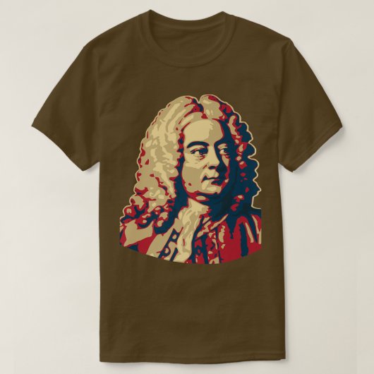 George Frideric Handel Classical Music Composer941 T-shirt (Design voorkant)