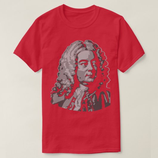 George Frideric Handel Classical Music Composer 94 T-shirt (Design voorkant)
