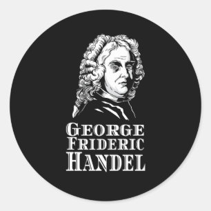 George Frideric Handel Portrait Ronde Sticker