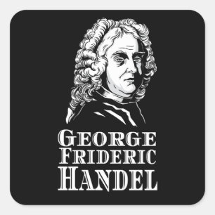 George Frideric Handel Portrait Vierkante Sticker