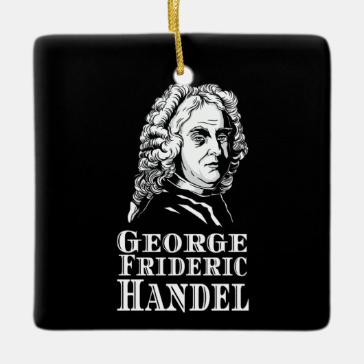 George Frideric Handel Portret Keramisch Ornament (Voorkant)