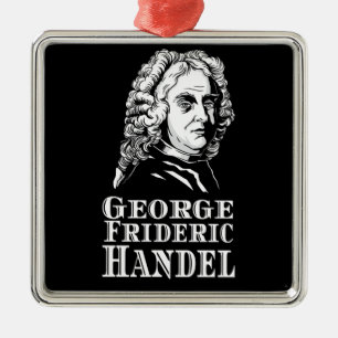George Frideric Handel Portret Metalen Ornament