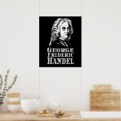 George Frideric Handel Portret Poster (Keuken)