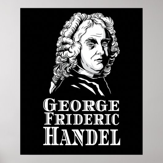 George Frideric Handel Portret Poster (Voorkant)