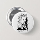 George Frideric Handel Ronde Button 5,7 Cm (Voorkant /achterkant)