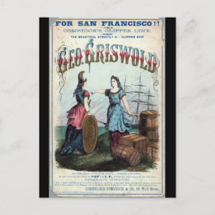 George Griswold Clipper zeilschip 1863 Briefkaart