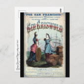 George Griswold Clipper zeilschip 1863 Briefkaart (Voorkant / Achterkant)
