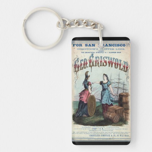 George Griswold Clipper zeilschip 1863 Sleutelhanger (Voorkant)