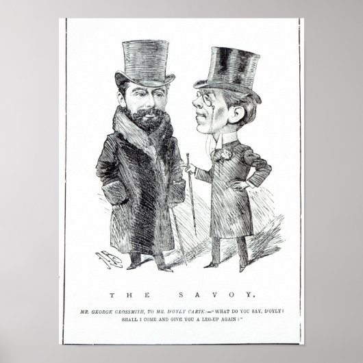 George Grossmith Jnr. en Richard D'Oyly Carte Poster (Voorkant)