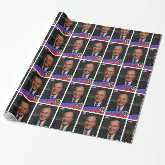 George H.W. Bush-honkaarten Cadeaupapier (Uitgerold)