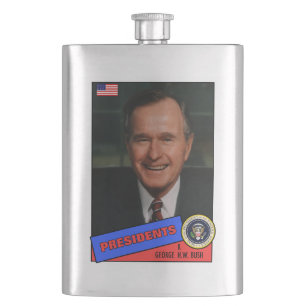George H.W. Bush-honkbalkaart Heupfles