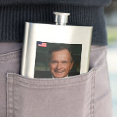 George H.W. Bush-honkbalkaart Heupfles (Voorbeeld)