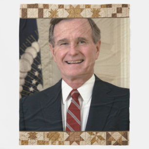 George H W Bush Presidentiële Quilt Dekbed Fleece Deken