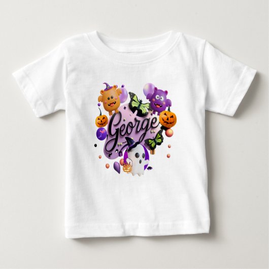"George" Halloween leuk baby T-shirt (Voorkant)