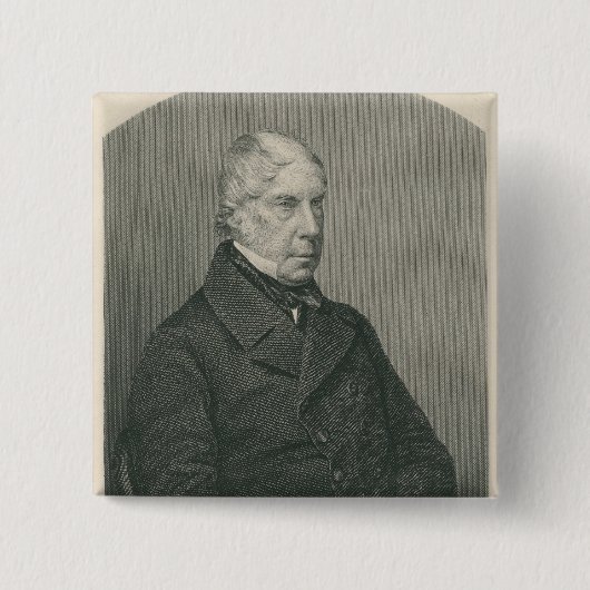 George Hamilton-Gordon, 4th Earl of Aberdeen Vierkante Button 5,1 Cm (Voorkant)