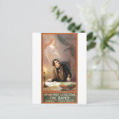 George Hazelton's The Raven (Edgar Allan Poe) 1908 Briefkaart (Staand voorkant)