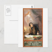 George Hazelton's The Raven (Edgar Allan Poe) 1908 Briefkaart (Voorkant / Achterkant)