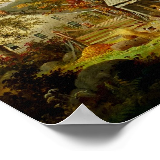 George Henry Durrie Autumn in New England, Cider Poster (Hoek)