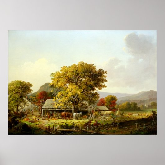 George Henry Durrie Autumn in New England, Cider Poster (Voorkant)