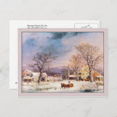 George Henry Durrie Half Way House Winter Briefkaart (Voorkant / Achterkant)