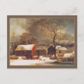 George Henry Durrie Kerstwinter in New Haven Briefkaart (Voorkant)