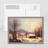 George Henry Durrie Red School House Briefkaart (Voorkant / Achterkant)