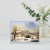 George Henry Durrie Rustic Country Boerderij van K Briefkaart (Staand voorkant)