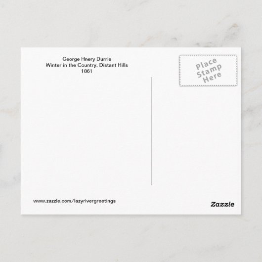George Henry Durrie Rustic Country Boerderij van K Briefkaart (Achterkant)