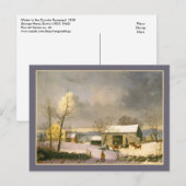 George Henry Durrie Rustic Country Winter Farmyard Briefkaart (Voorkant / Achterkant)