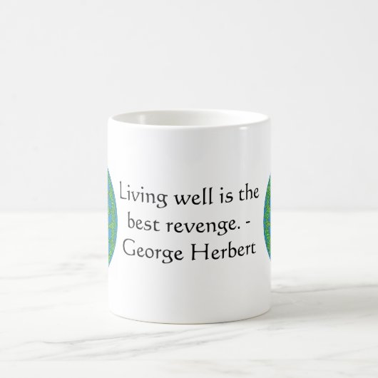George Herbert Quote met prachtig design Koffiemok (Center)