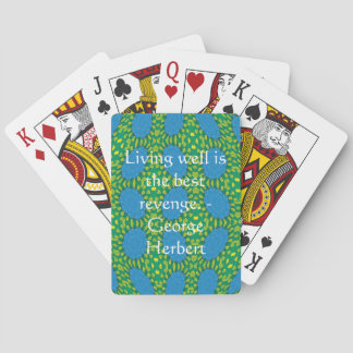 George Herbert Quote met prachtig design Pokerkaarten