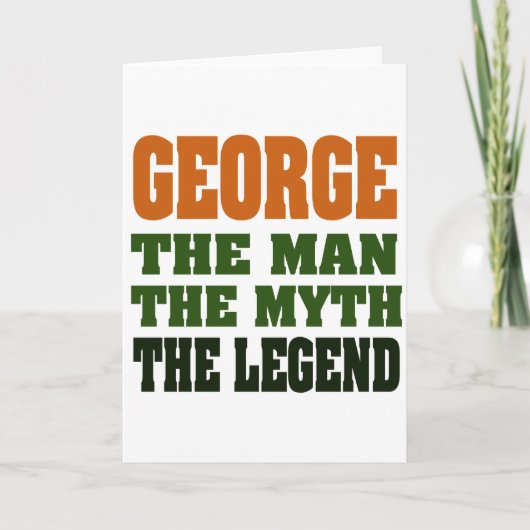 George - het Man, de mythe, de legende! Kaart (Voorkant)