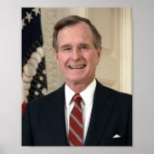 George HW Bush Official Portrait Poster (Voorkant)