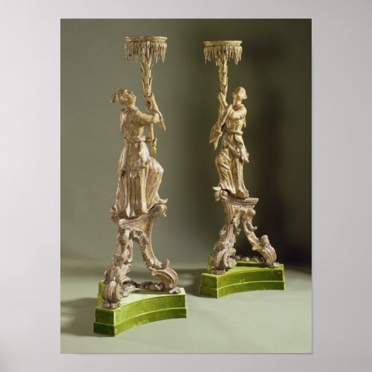 George II chinoiserie torcheres, c.1750 Poster (Voorkant)