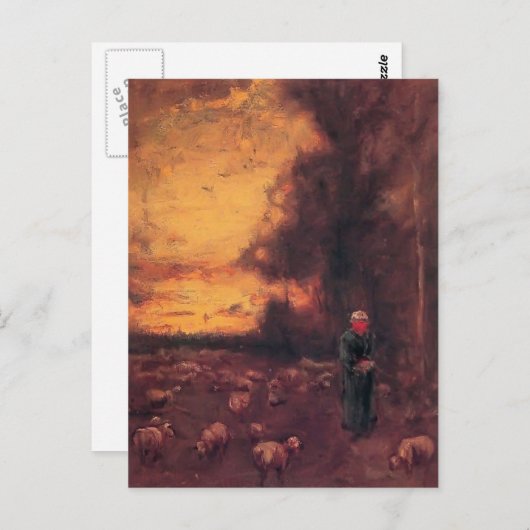 George Inness Einde dag Briefkaart (Voorkant / Achterkant)