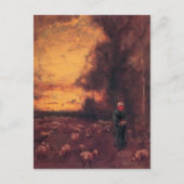 George Inness Einde dag Briefkaart (Voorkant)