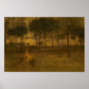 George Inness - Het huis van de Heron Poster