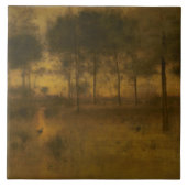 George Inness - Het huis van de Heron Tegeltje (Voorkant)