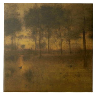 George Inness - het Huis van de Reiger Tegeltje