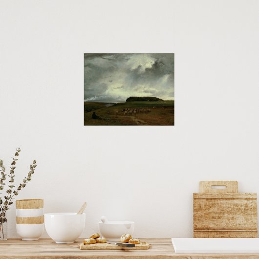 George Inness - Het Storm Poster (Keuken)