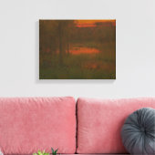 George Inness - Landscape, Sunset Canvas Afdruk (Insitu (Woonkamer))