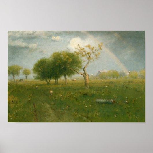 George Inness - na een zomerdouche Poster (Voorkant)
