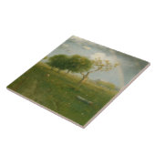 George Inness - na een zomerdouche Tegeltje (Zijkant)